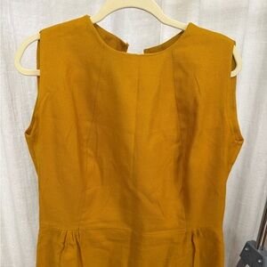 1960s VINTAGE VOLUP GOLDEN ROD DRESS NEEDS REPAIR XL